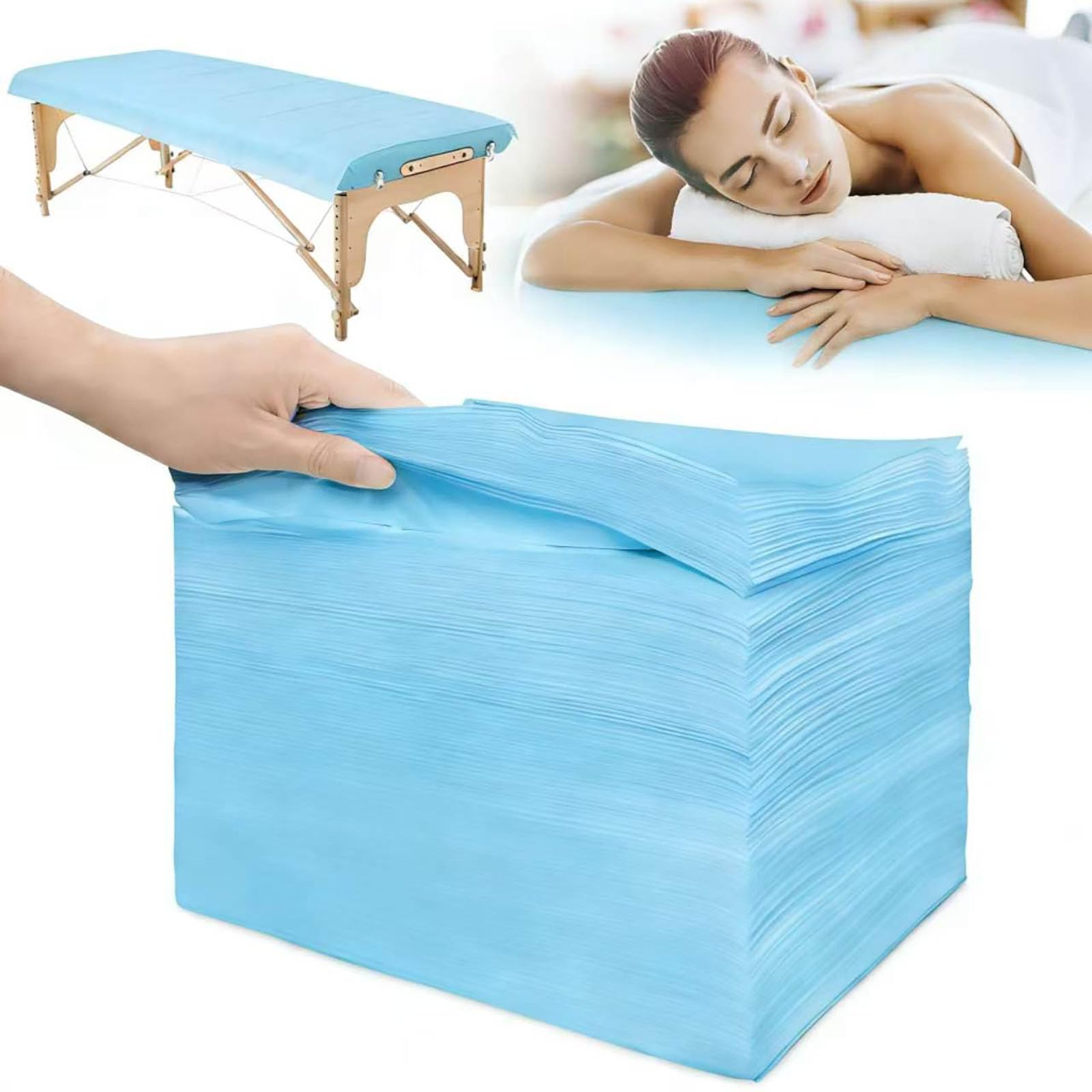 100Pcs Disposable Bed Sheets 31.5"x71"Massage Table Sheets Non (100 Count)