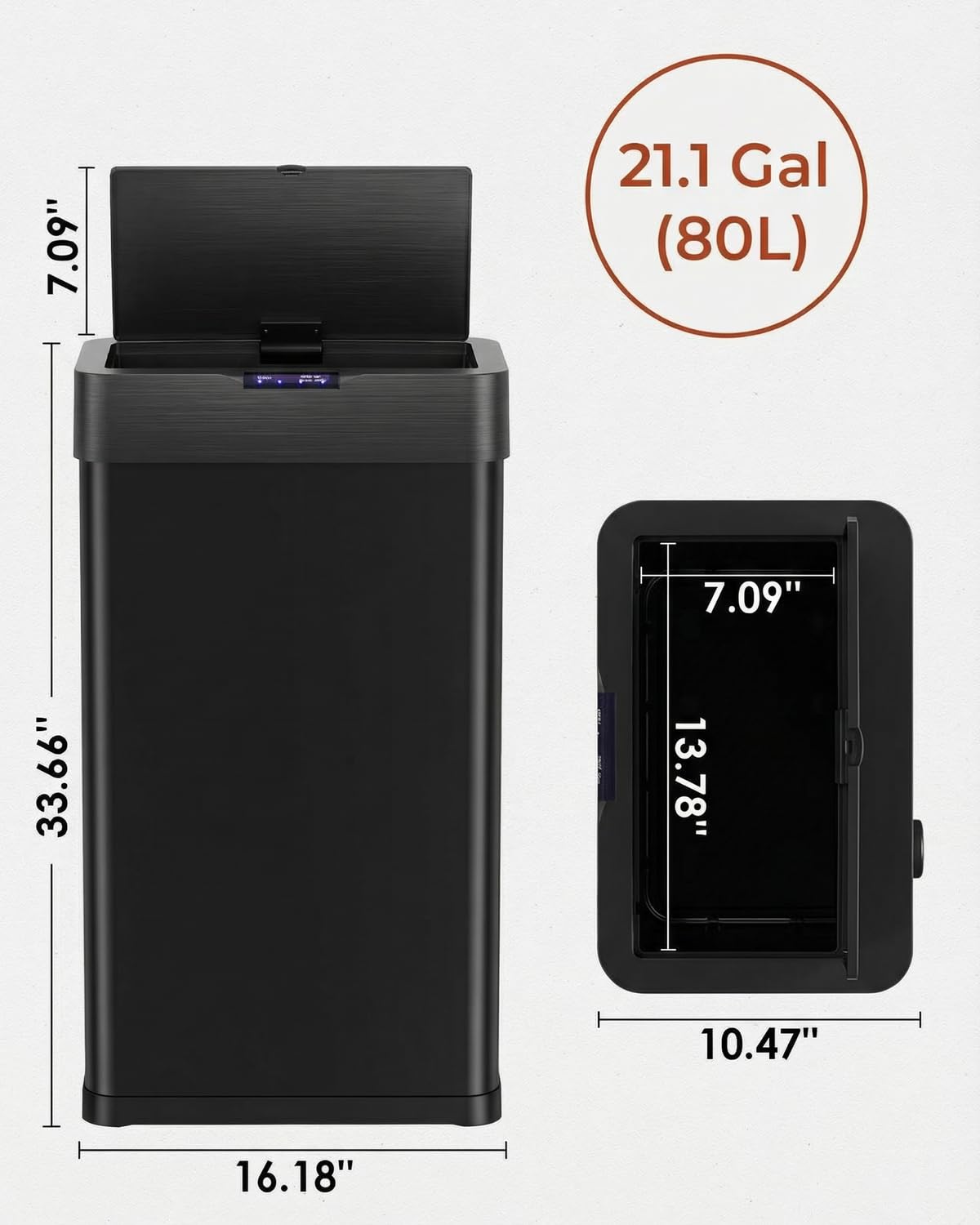 21.1 Gallon Motion Sensor Trash Can