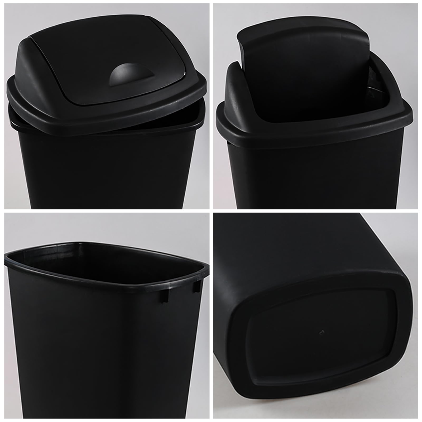 13 Gallon Kitchen Swing Lid Garbage Can (4 Count)