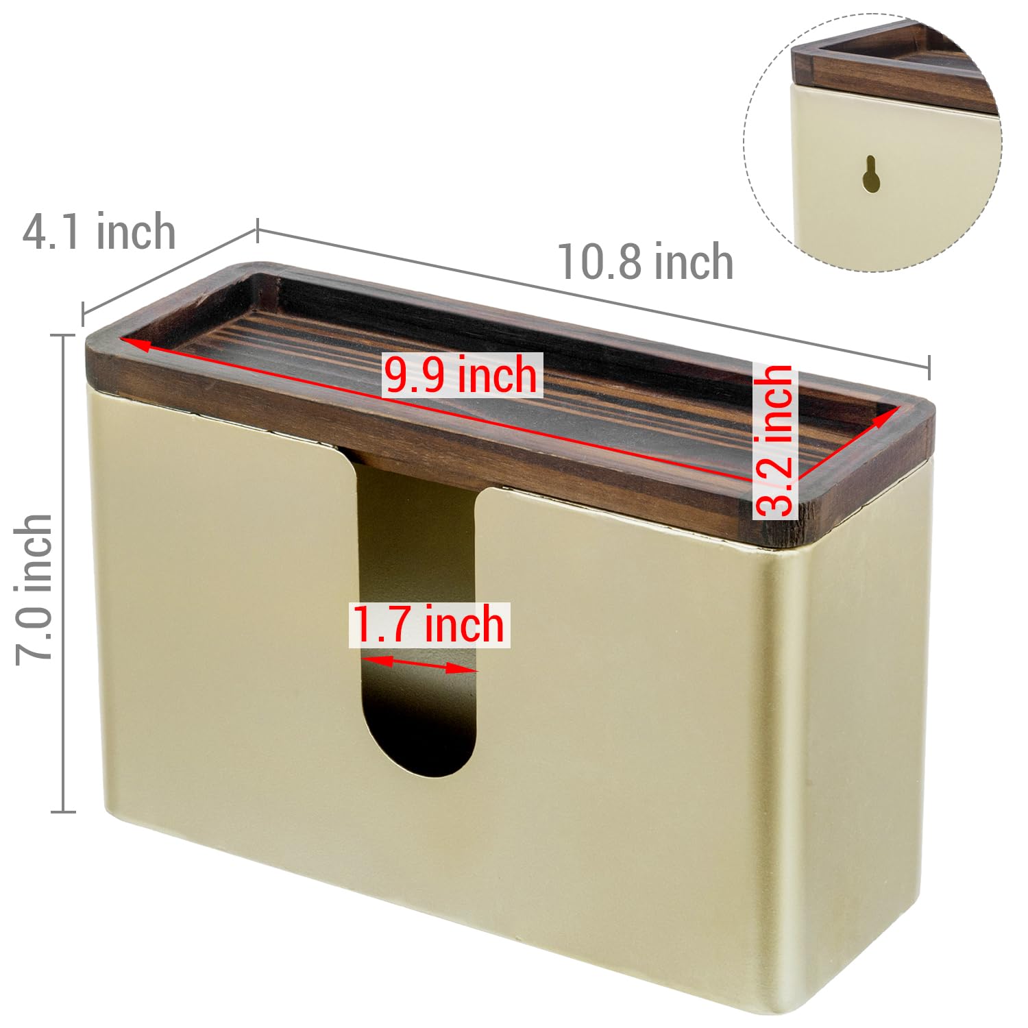 Gold Wall Mounted Paper Towel Holder
