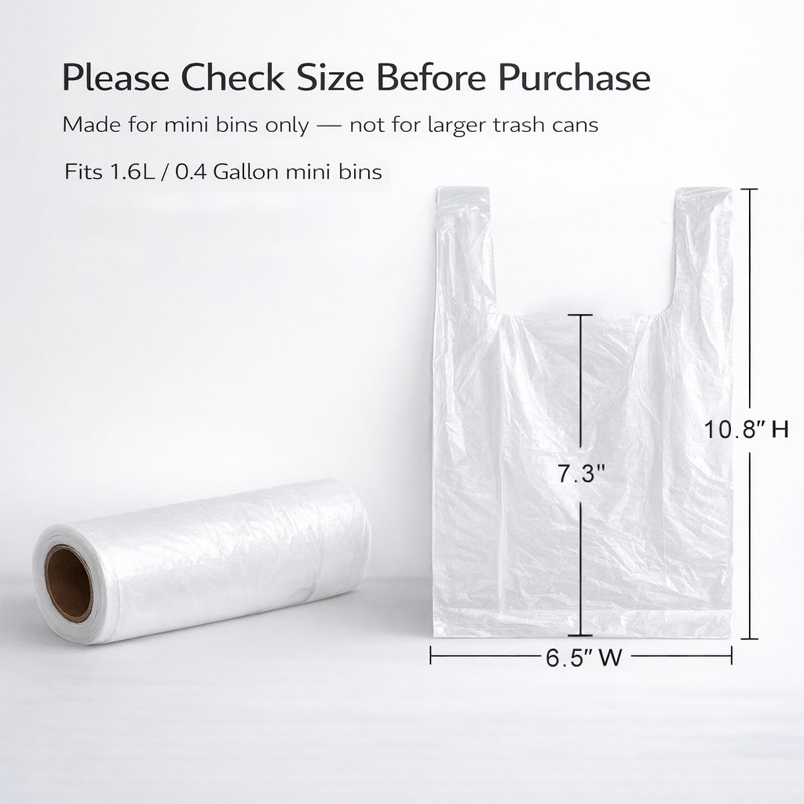 Mini Trash Bags 1.6 Liter (200 Count)