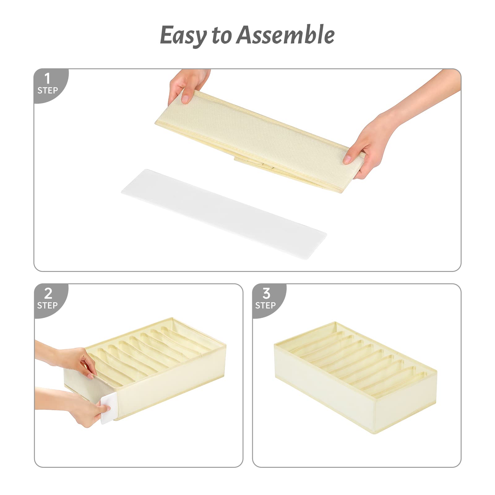 4 Packs T shirt Drawer Organizers for Clothing (4 Count)