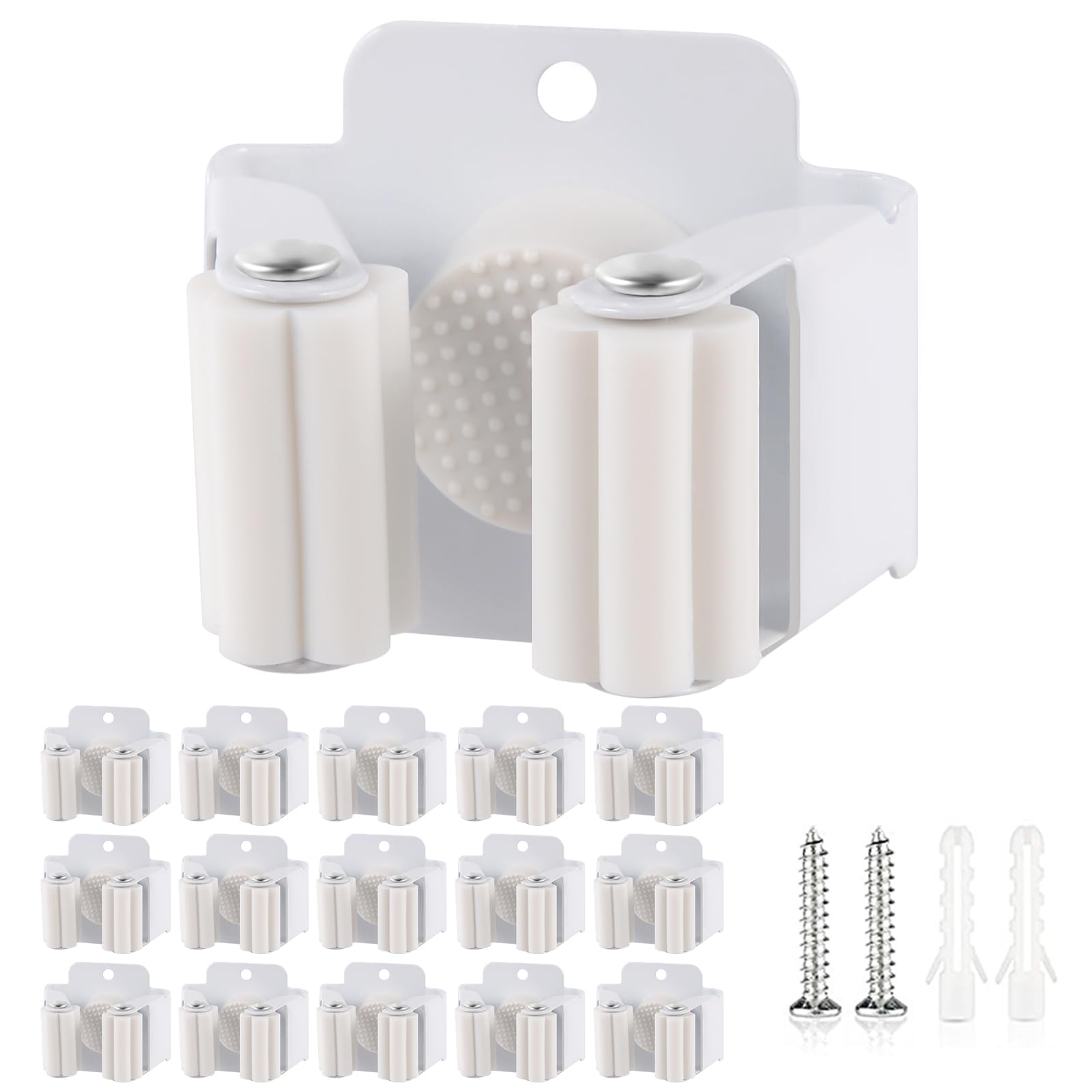 15 Pack Broom Holder Wall Mount