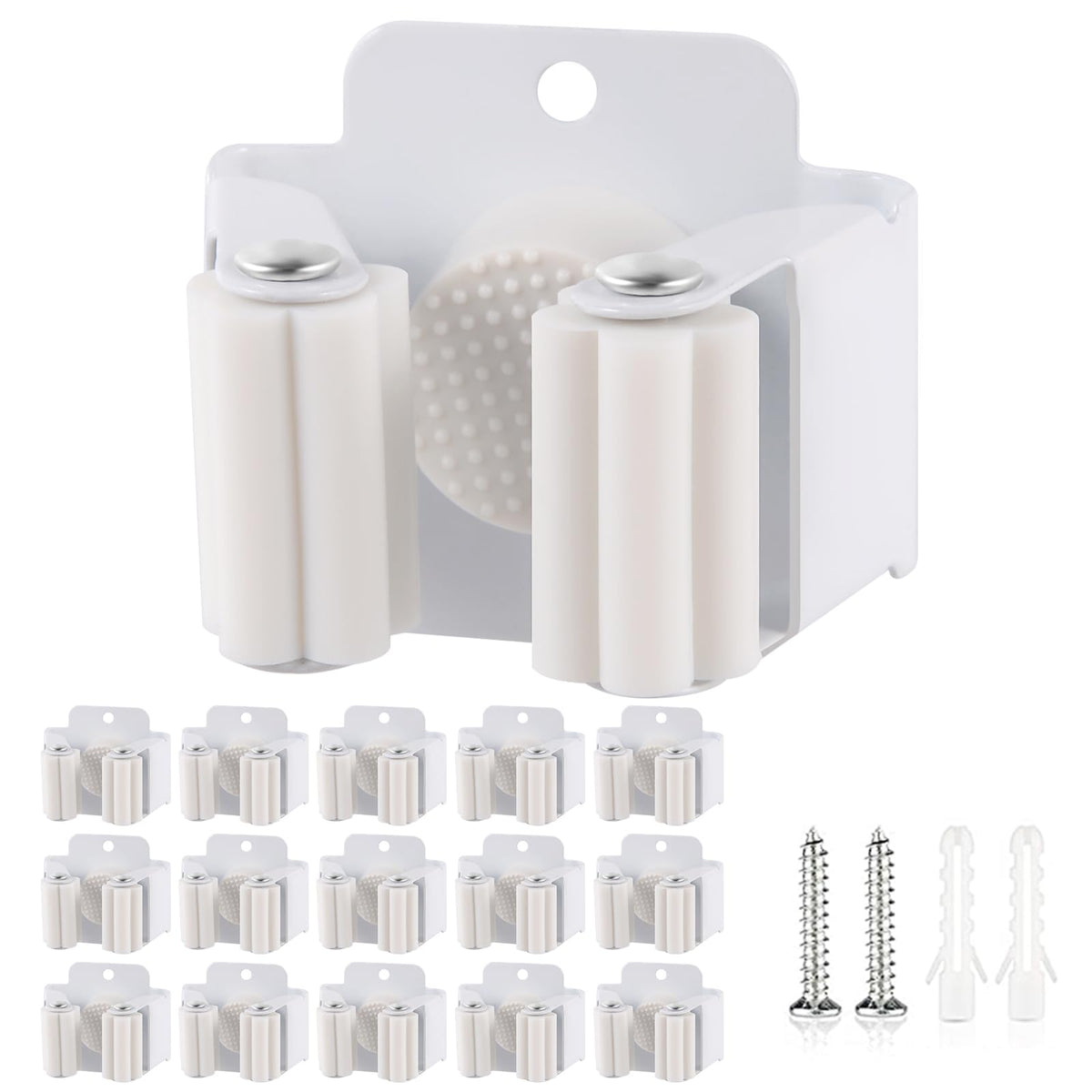 15 Pack Broom Holder Wall Mount