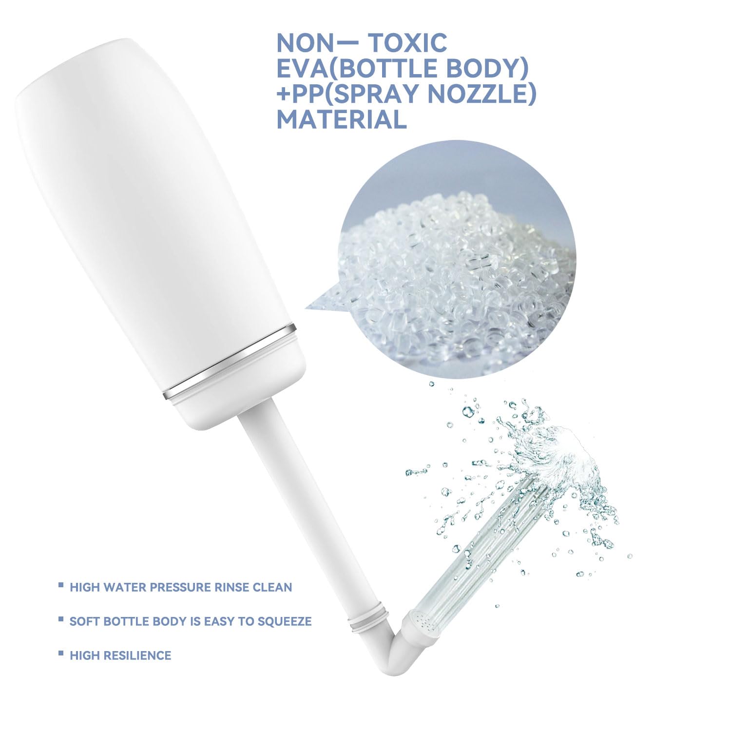 Portable Bidet for Travel Friendly Handheld Personal Peri Bottle 400ml Convenient Leakproof Design Personal Hygiene Cleaning (4.96 Ounce)