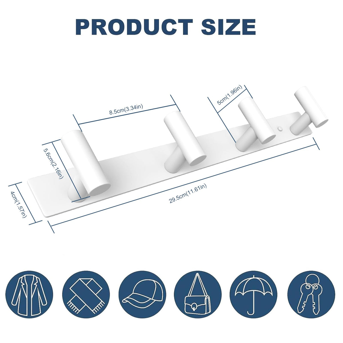Hat and Coat Wall Mount Rack (2 Count)