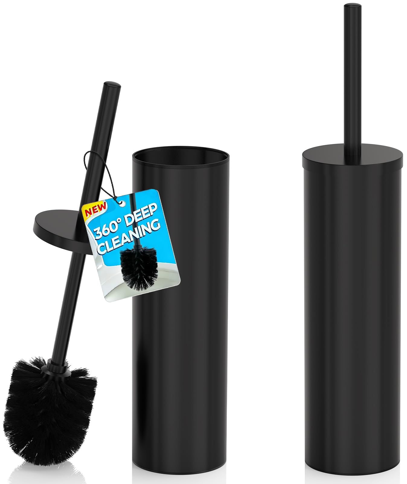 Toilet Bowl Brush and Holder for Bathroom
