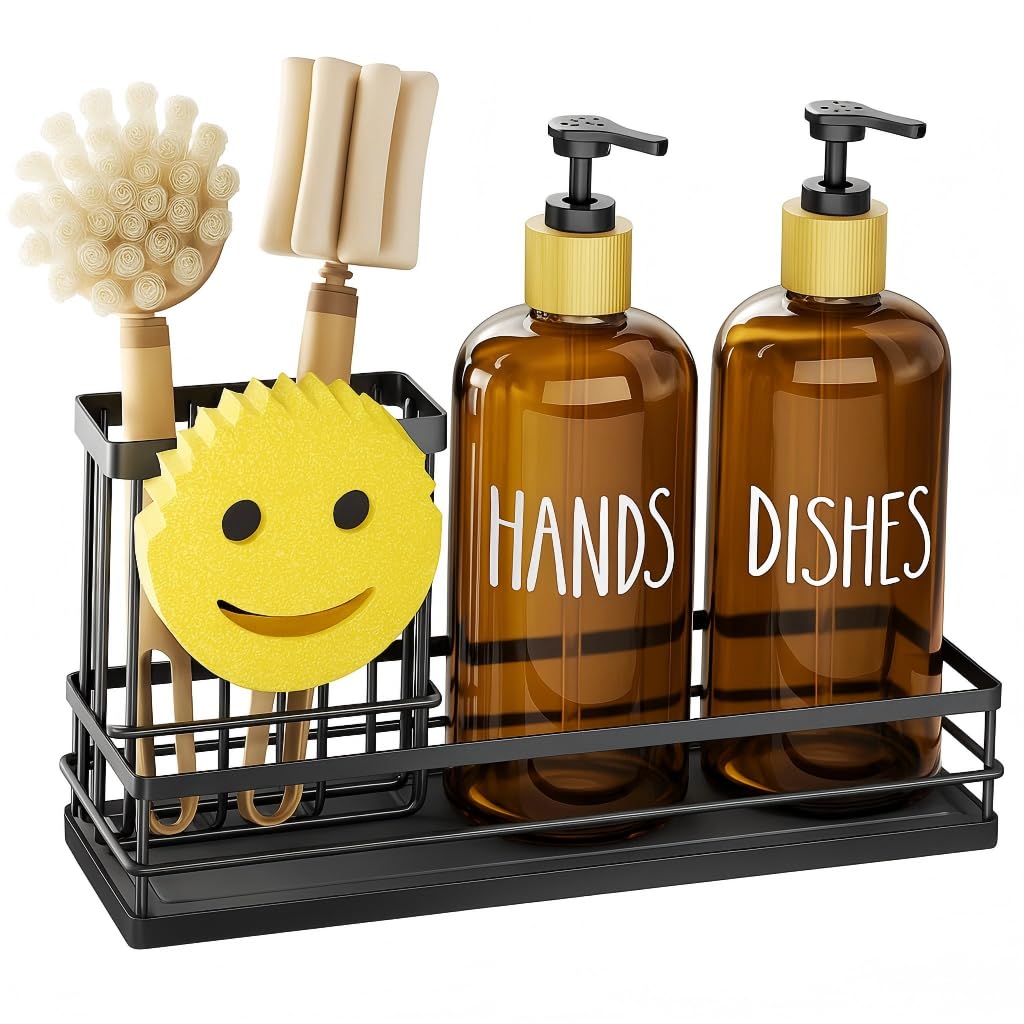 Kitchen Dish Soap Dispenser Set