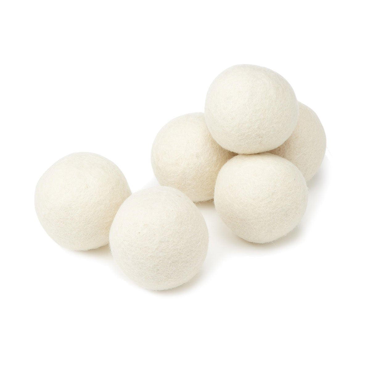 Wool Dryer Balls for use as Natural Fabric Softener (6 Count)