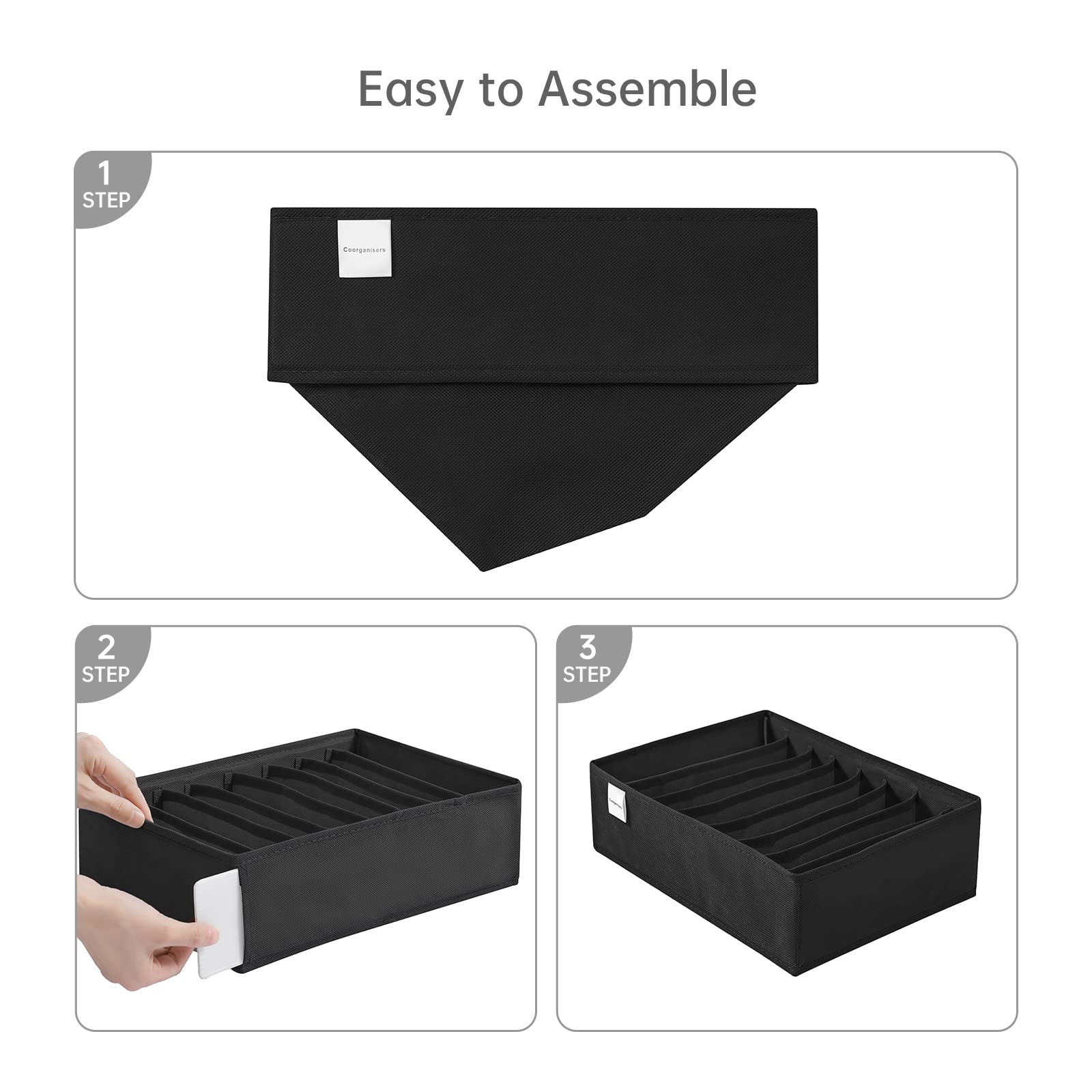 4 Packs T shirt Drawer Organizers for Clothing (4 Count)
