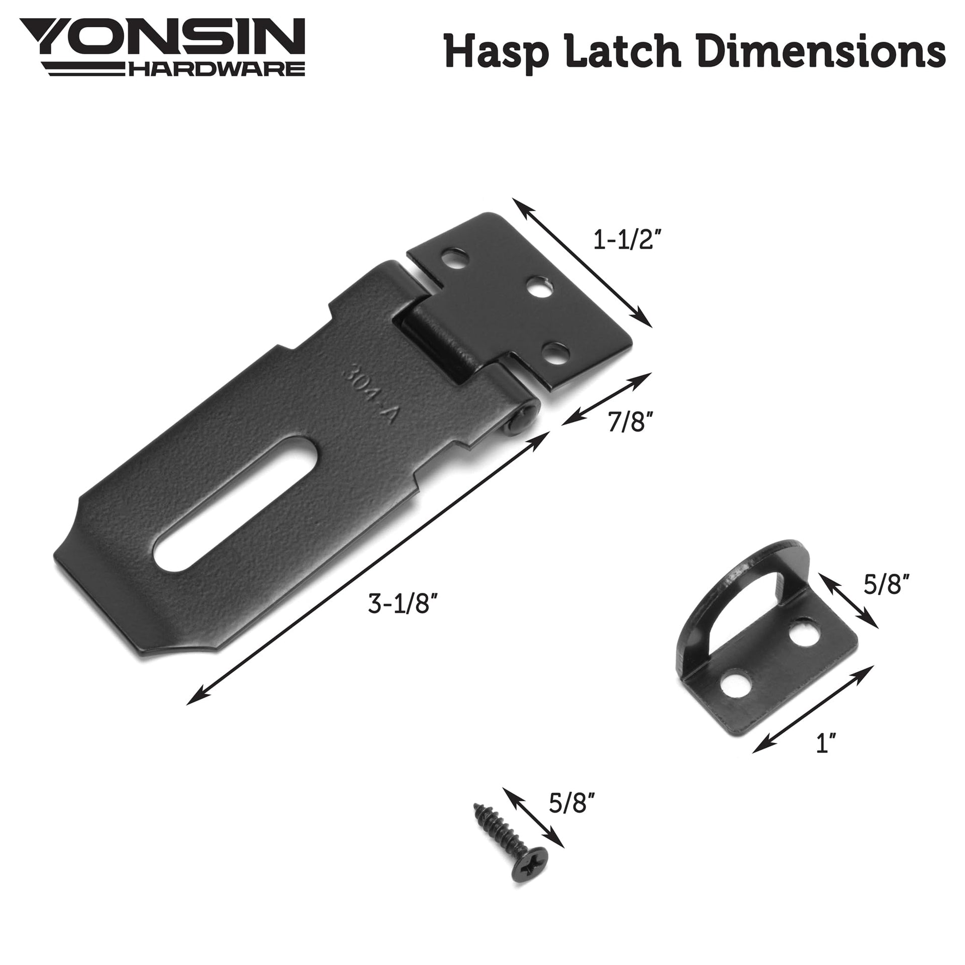 3" Door Padlock Safety Hasp Latch 2 Pcs