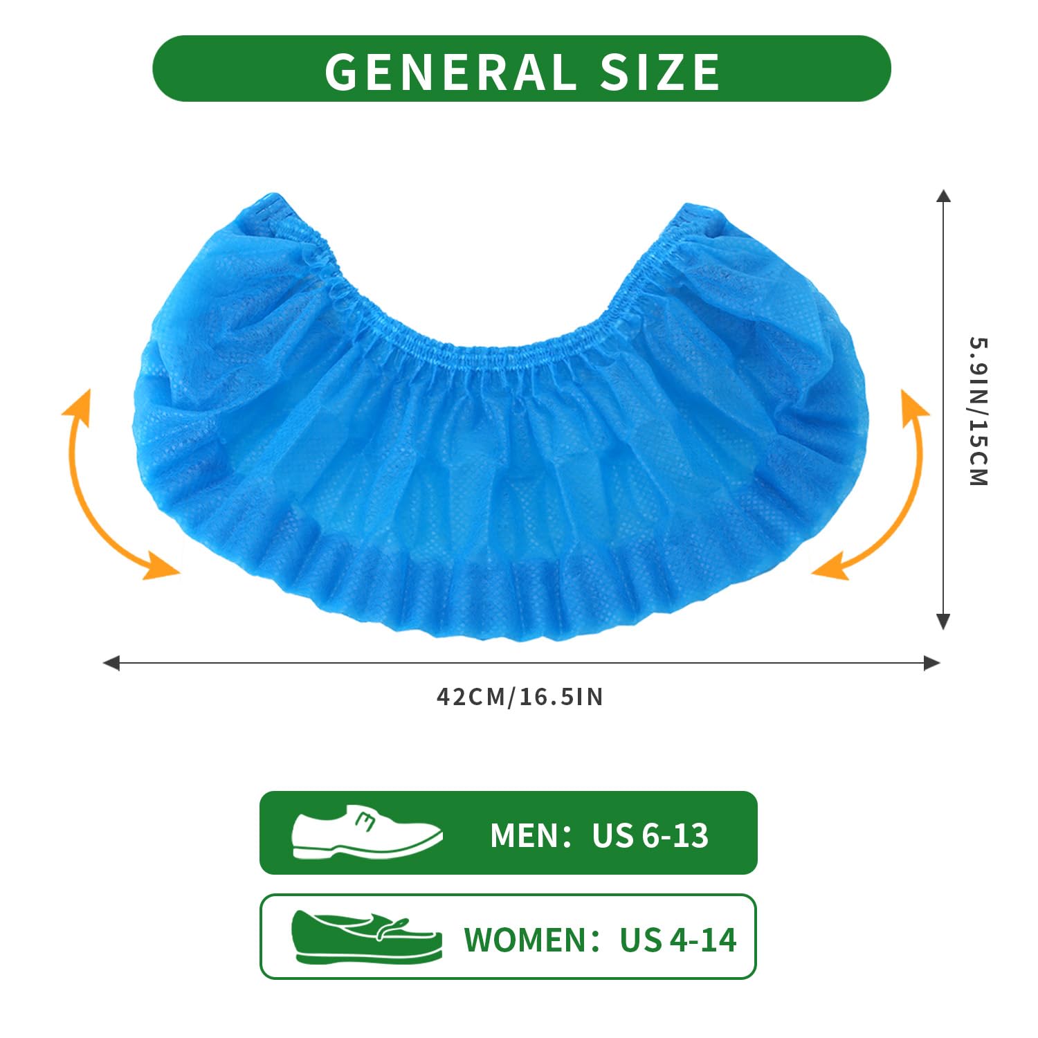 50/100/200 Pack Non-Woven Shoe Covers Disposable for Indoors