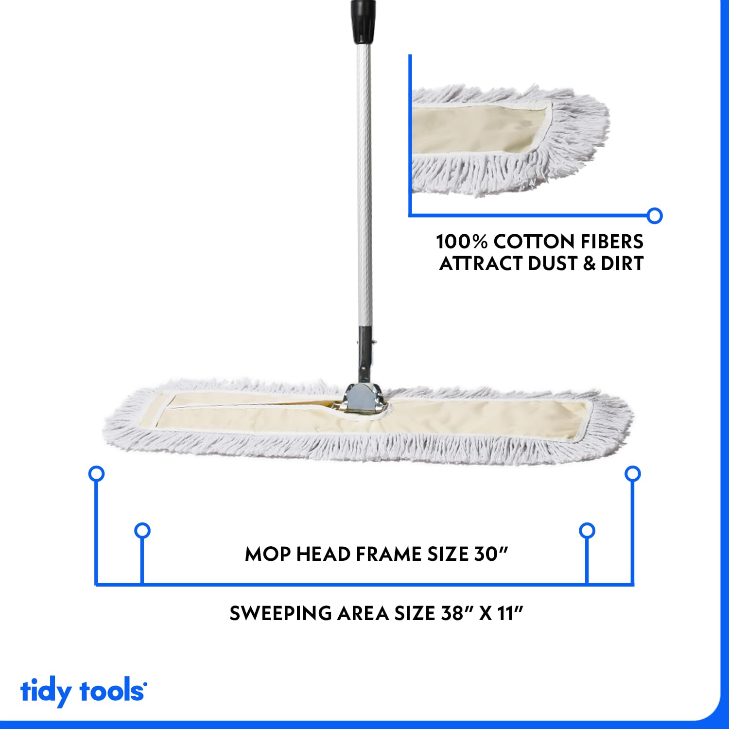 30 Inch Commercial Cotton Dust Mop & Floor Sweeper