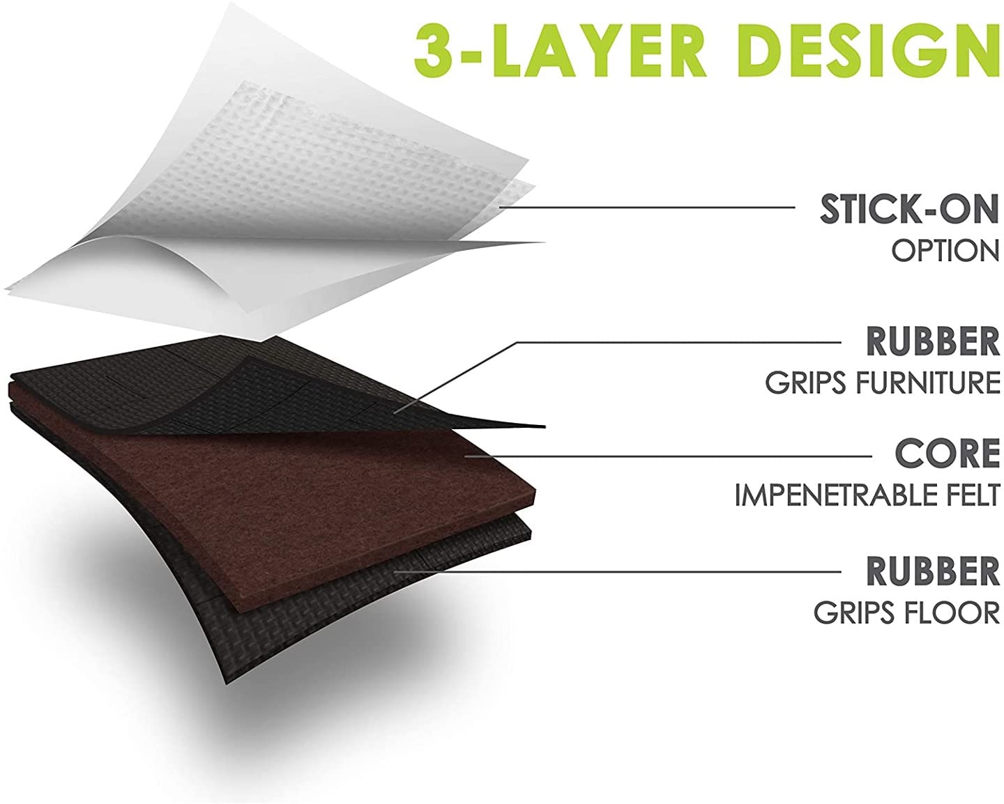 GorillaPads Non Slip Furniture Pads (8 Count)