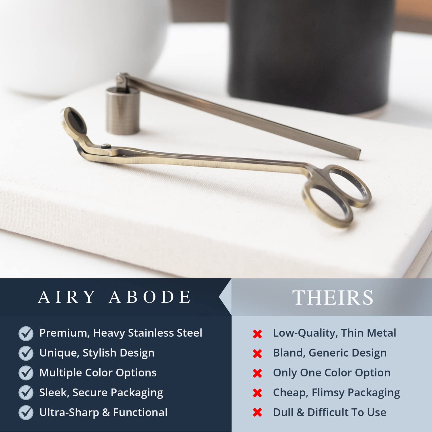Candle Wick Trimmer and Candle Snuffer Accessory Set