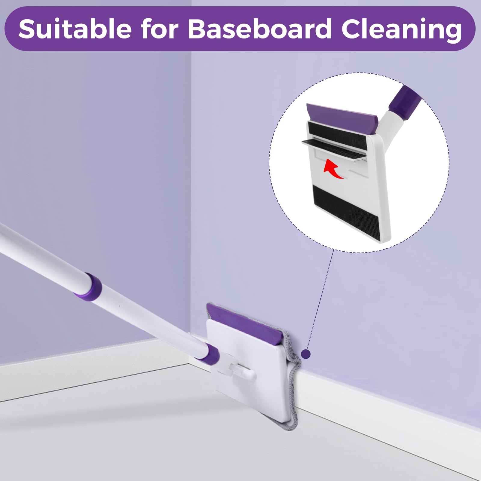 4 Pack Baseboard Cleaner Pad Refills for Wlich (4 Count)