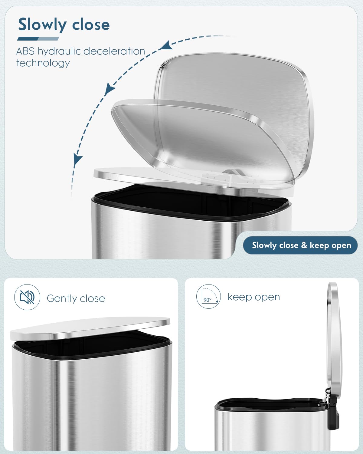 13.2 +1.3 Gallon Step Trash Can w