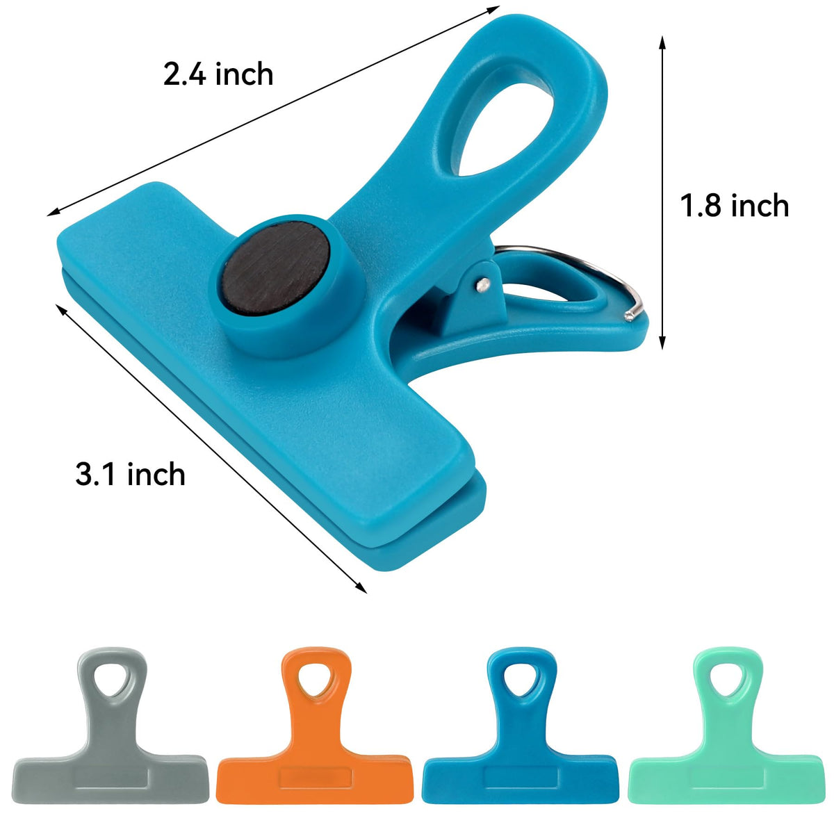 Chip Clips Magnetic Bag Clips with Air Tight Seal for Food Storage (8 Count)