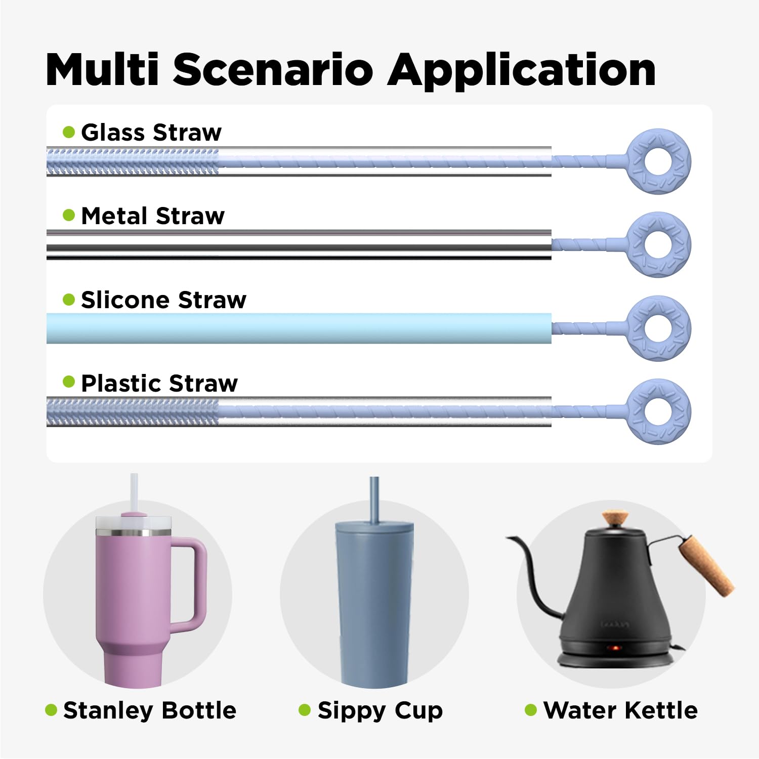 Silicone Straw Cleaner Brush (2 Count)
