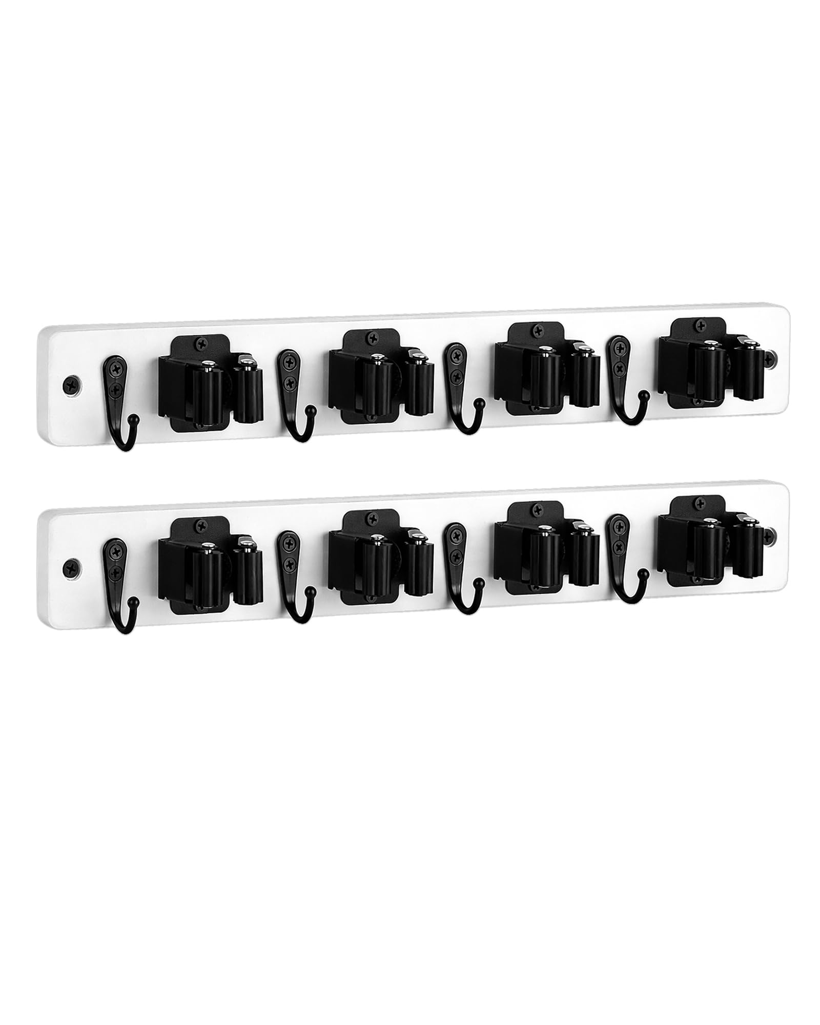 2 Pack Broom Holder Wall Mount (2 Count)