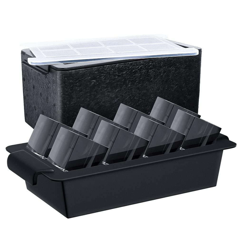 Upgrade 2 Inch Clear Ice Cube Tray Make 8 Large Square Crystal Ice Cube Maker for Cocktail