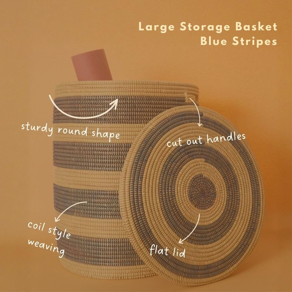 Large Storage Basket with Lid