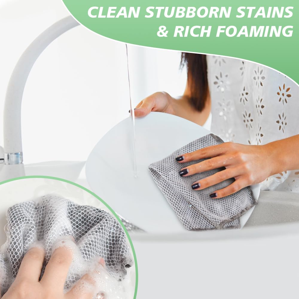 Dish Cloth for Washing Dishes Kitchen Washcloth Cleaning Cloth (20 Count)
