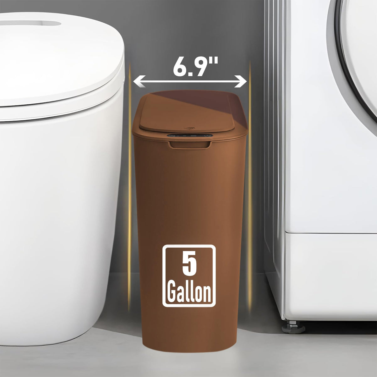 5 Gallon Automatic Bathroom Trash Can with Lid
