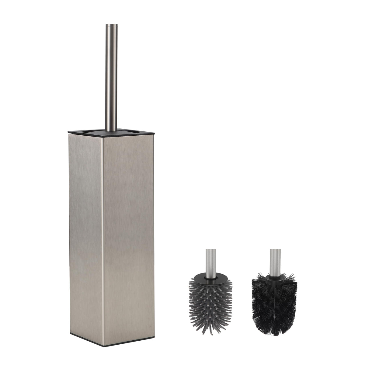 Toilet Brush and Holder Set Brushed Nickel Toilet Bowl Cleaner Brush Freestanding for Bathroom