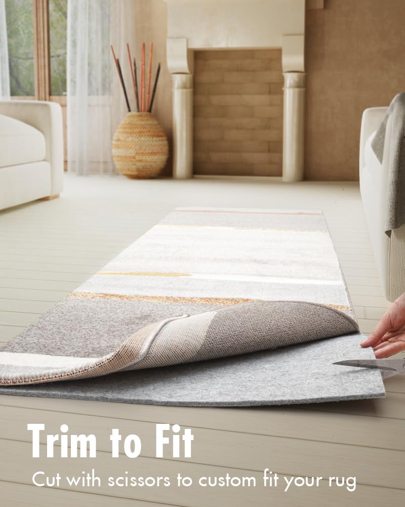 2x6 Non Slip Felt Rug Pad for Hardwood Floor (12 Sq Ft)