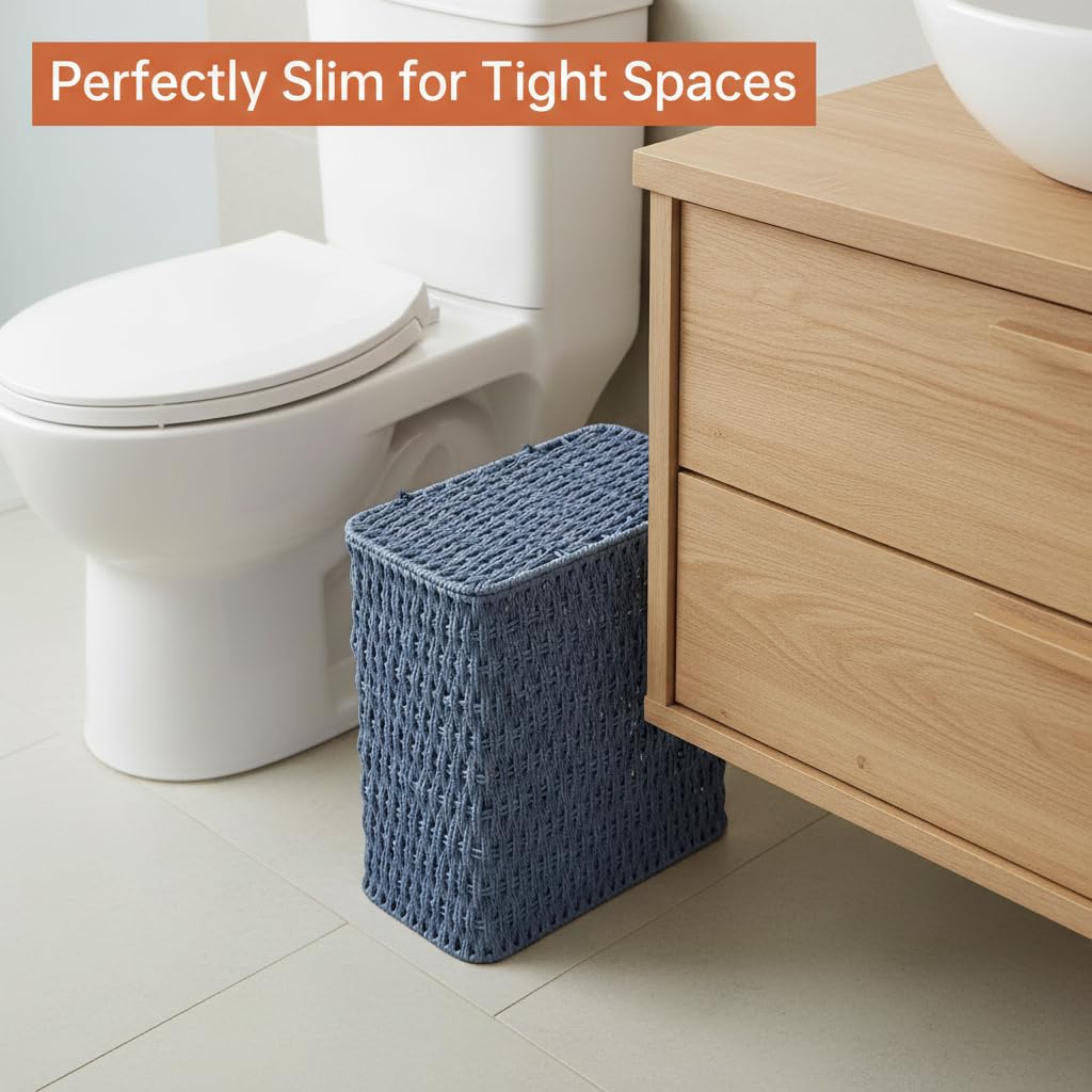 3 Gallon Paper Rope Bathroom Trash Can