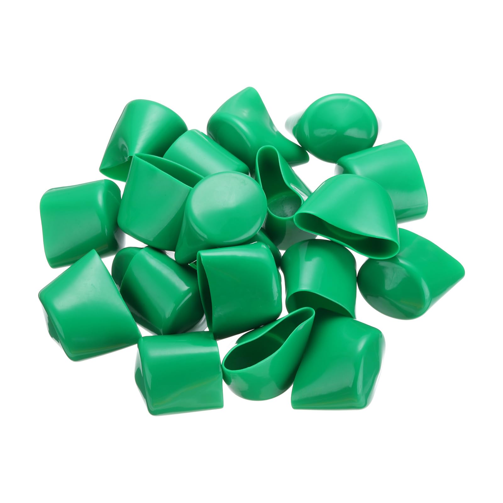 20pcs Rubber End Caps 43mm ID Vinyl PVC Round Tube Bolt Cap Cover Screw Thread Protectors Dark Green