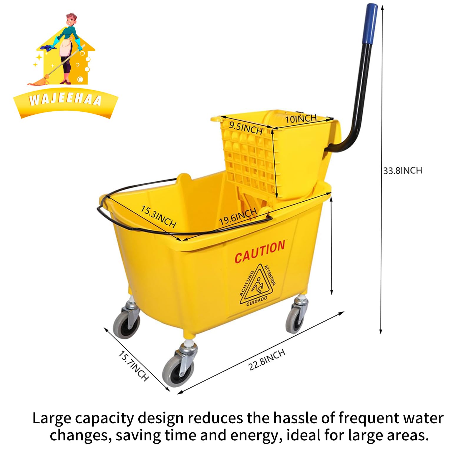 Commercial Mop Bucket with Side