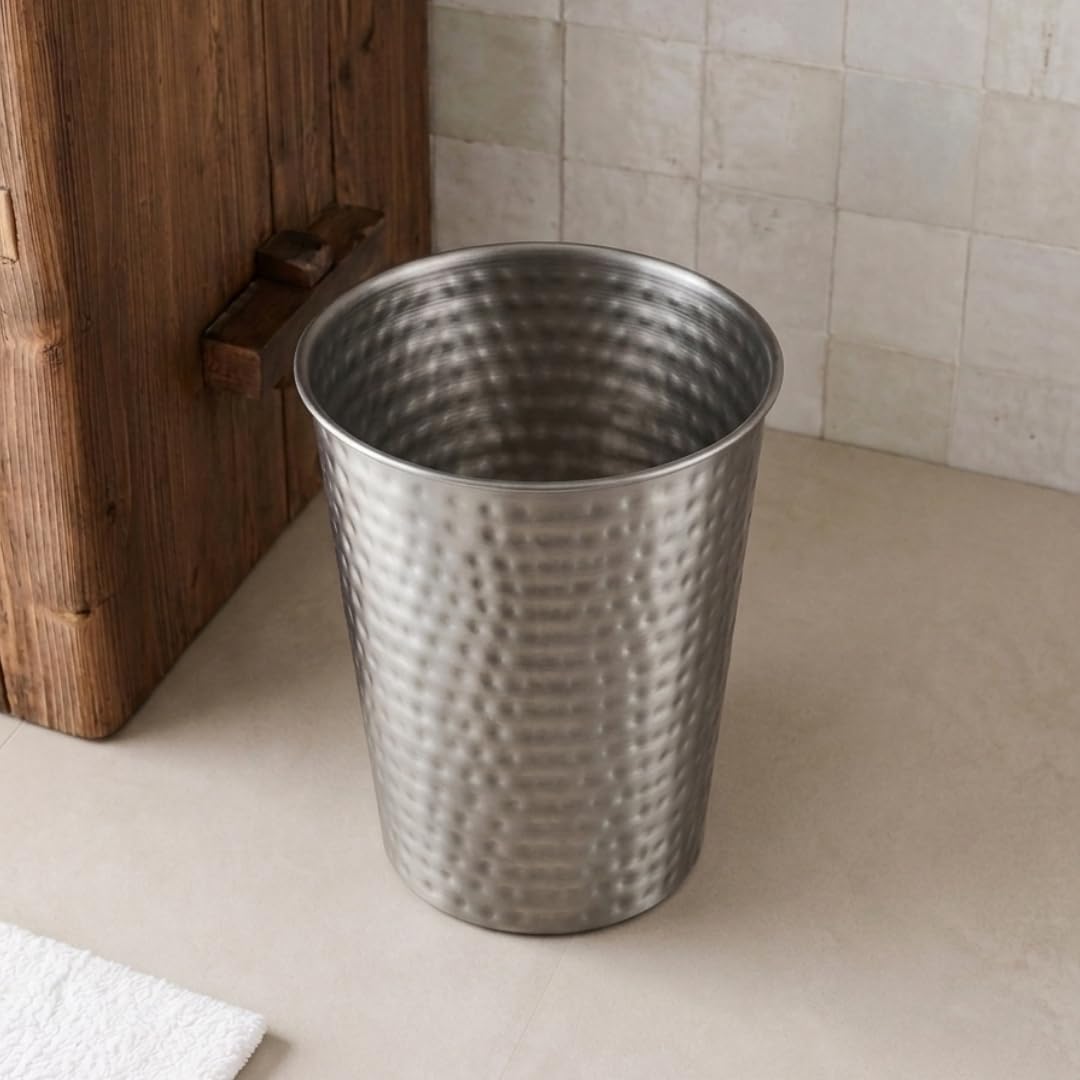 Metal Bathroom Trash Can