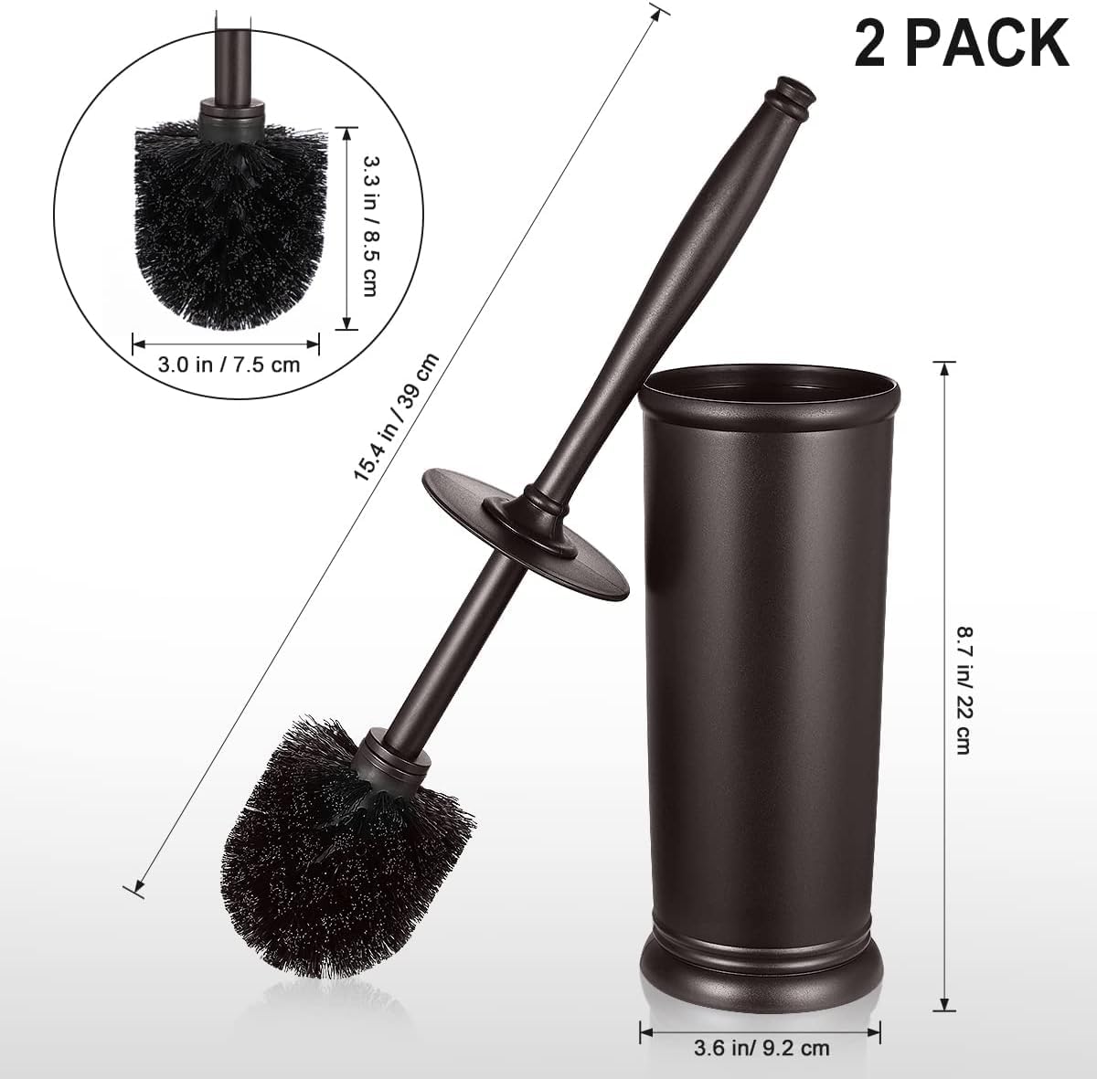 Toilet Bowl Brush Holder Set (3 Count)