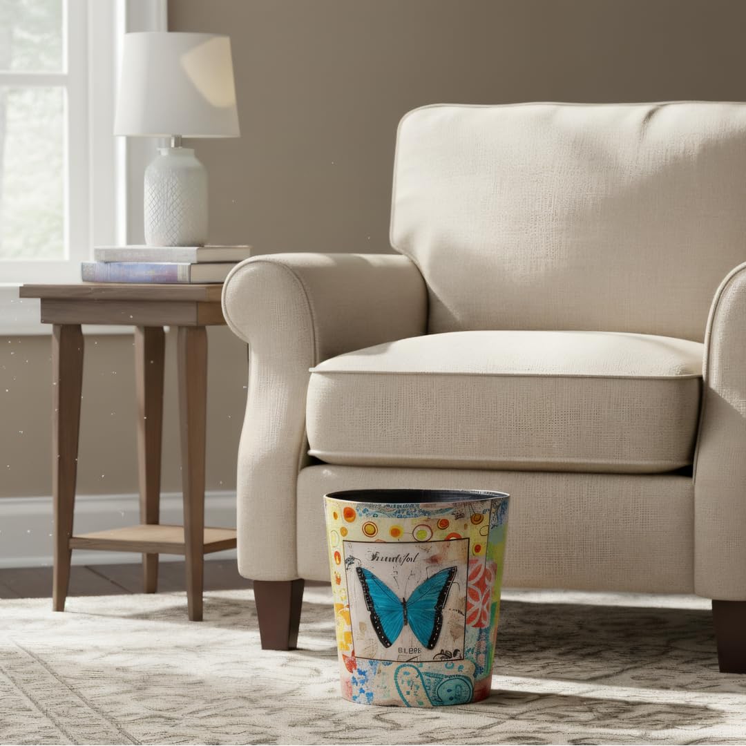 PU Leather Small Trash Can Wastebasket