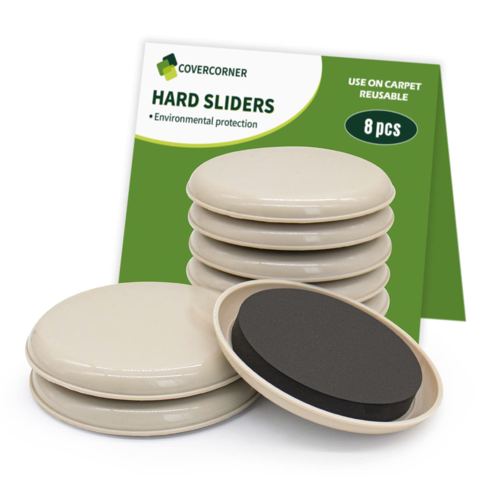 Furniture Sliders for Carpet 8 PCS (8 Count)