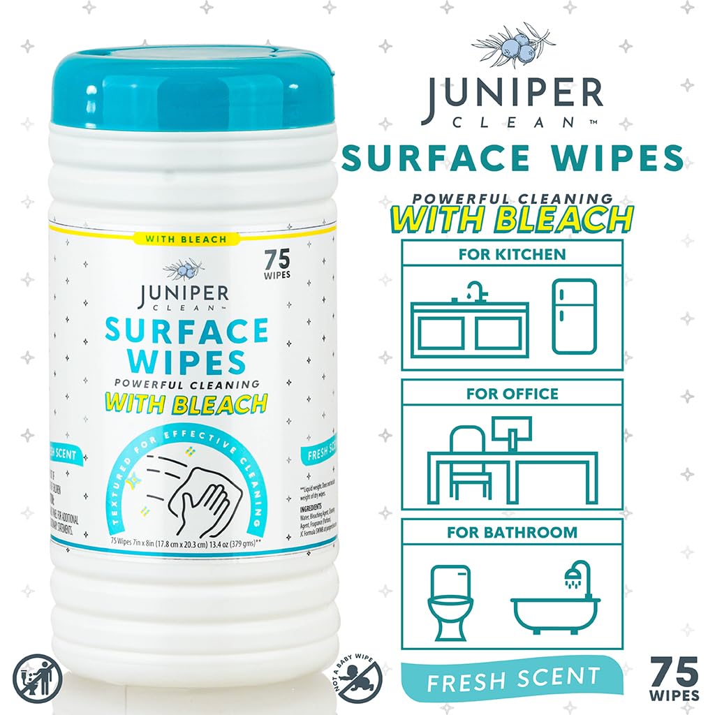 4 Pack Surface Cleaning Wipes with Bleach (300 Count) - ModHome Supplies