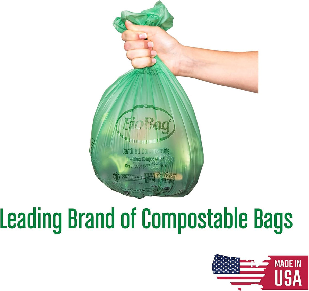 4 Gallon Compostable Trash Bags by BioBag (75 Count)