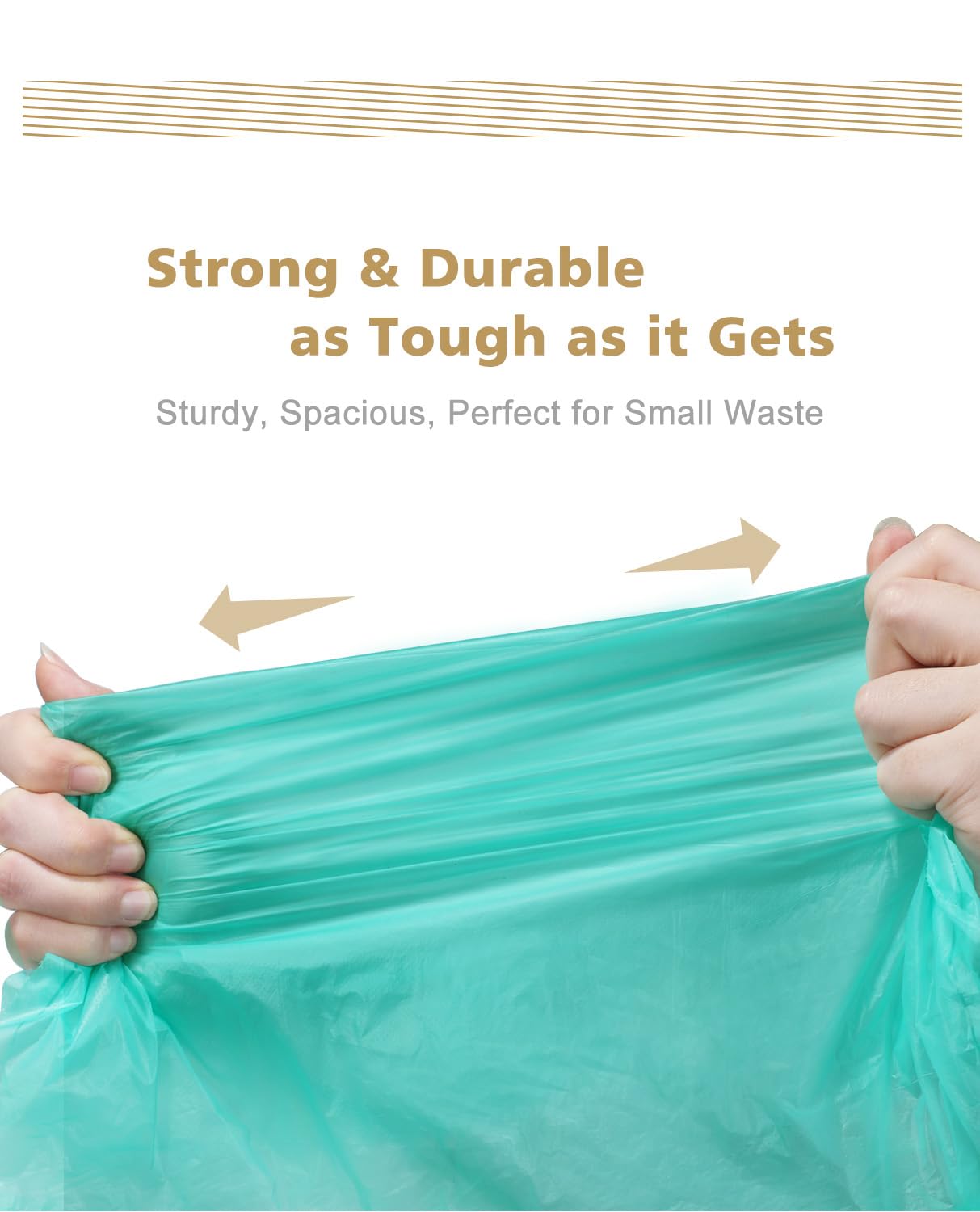 Compostable Trash Bags 4 Gallon Drawstring Trash Bags (100 Count)