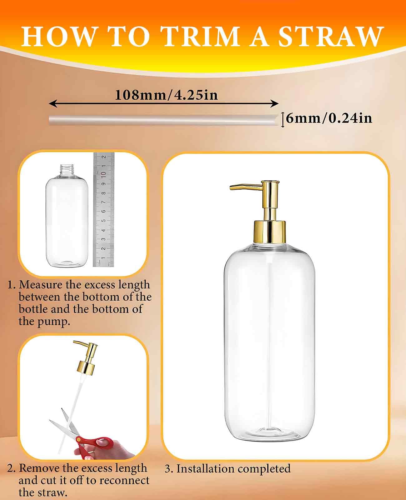 6 Pack Gold Soap Dispenser Pump (6 Count)