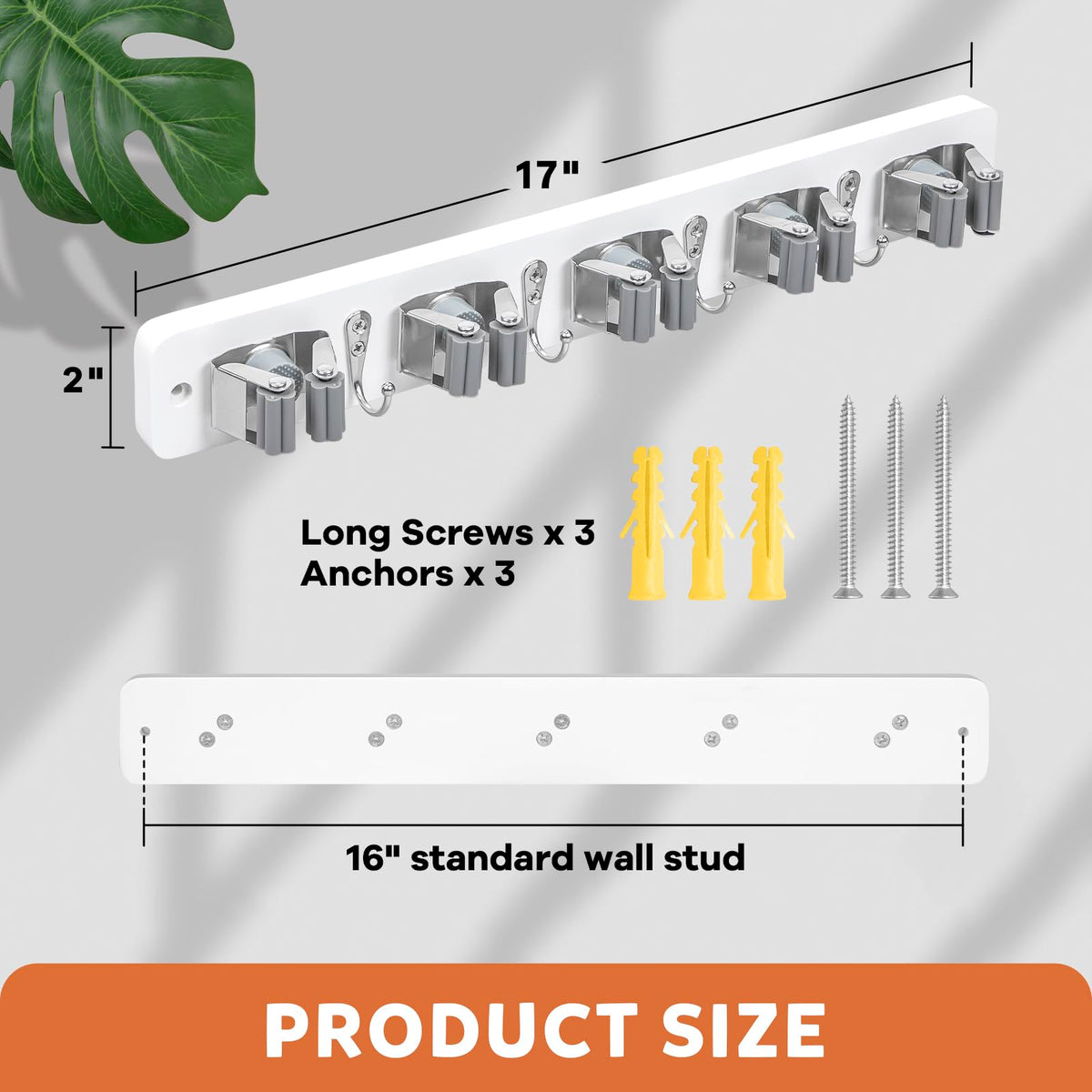 Broom Holder Wall Mount