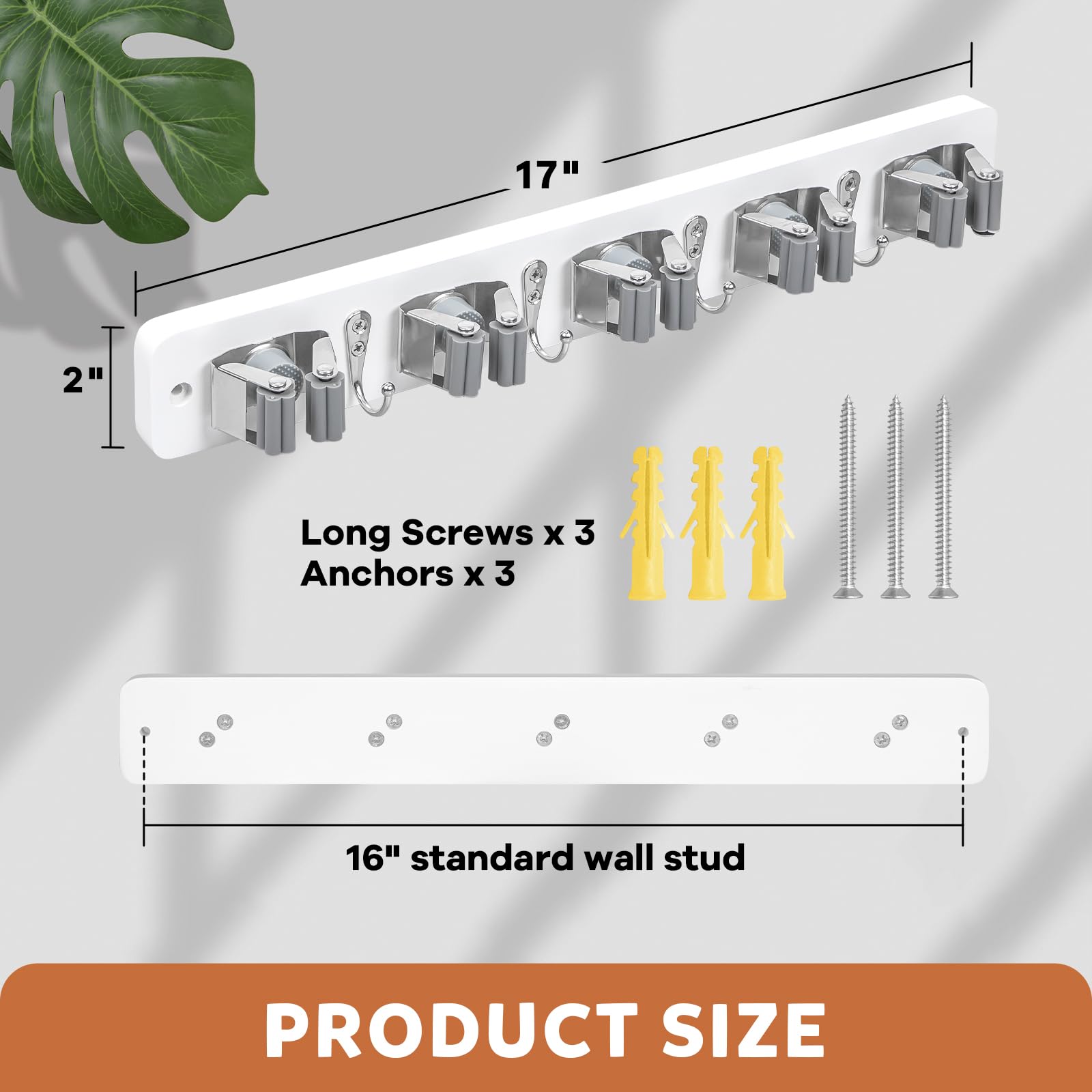 Broom Holder Wall Mount