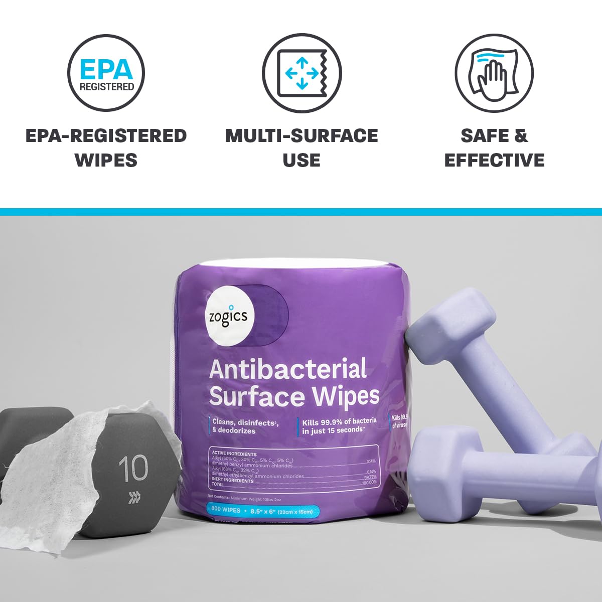 Antibacterial Disinfecting Wipes (4 Count)