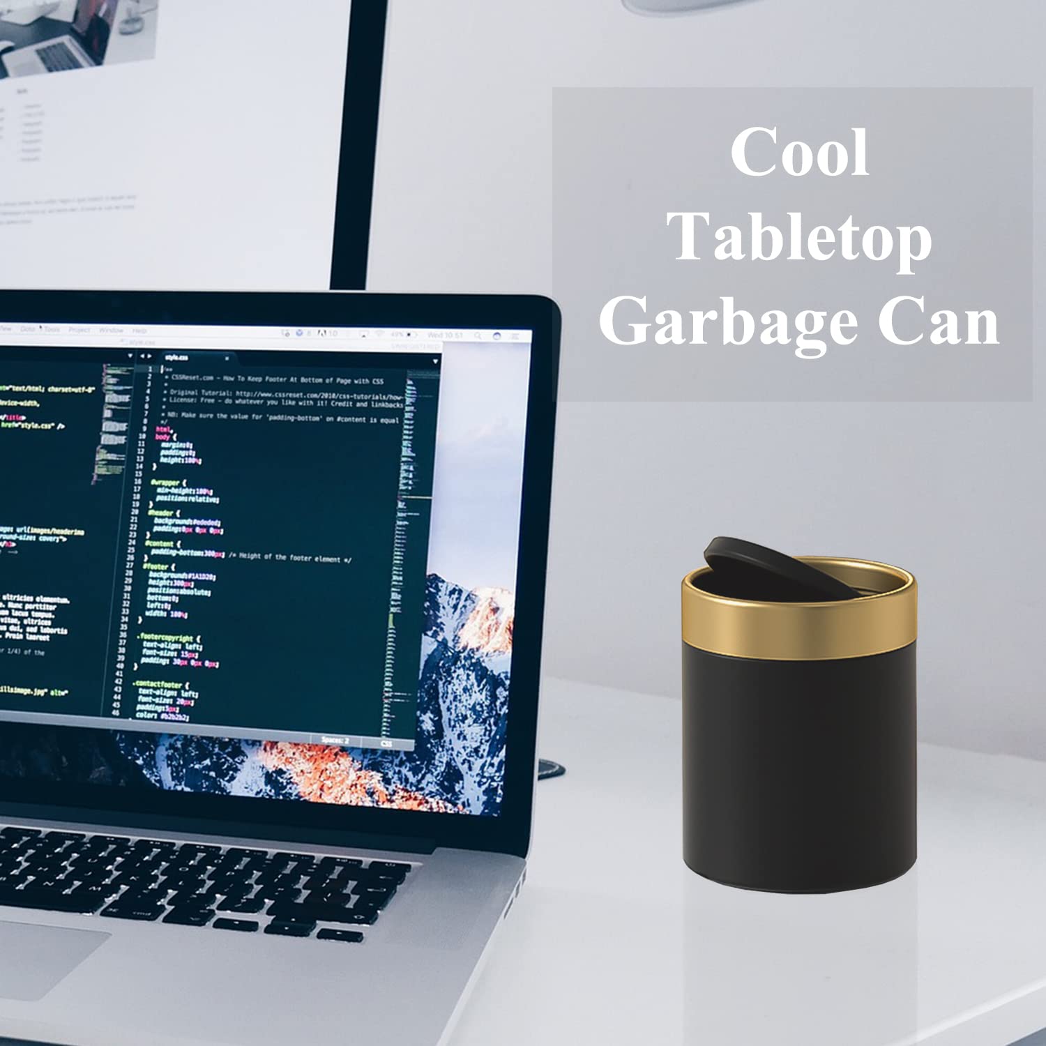 Mini Trash Can with Lid
