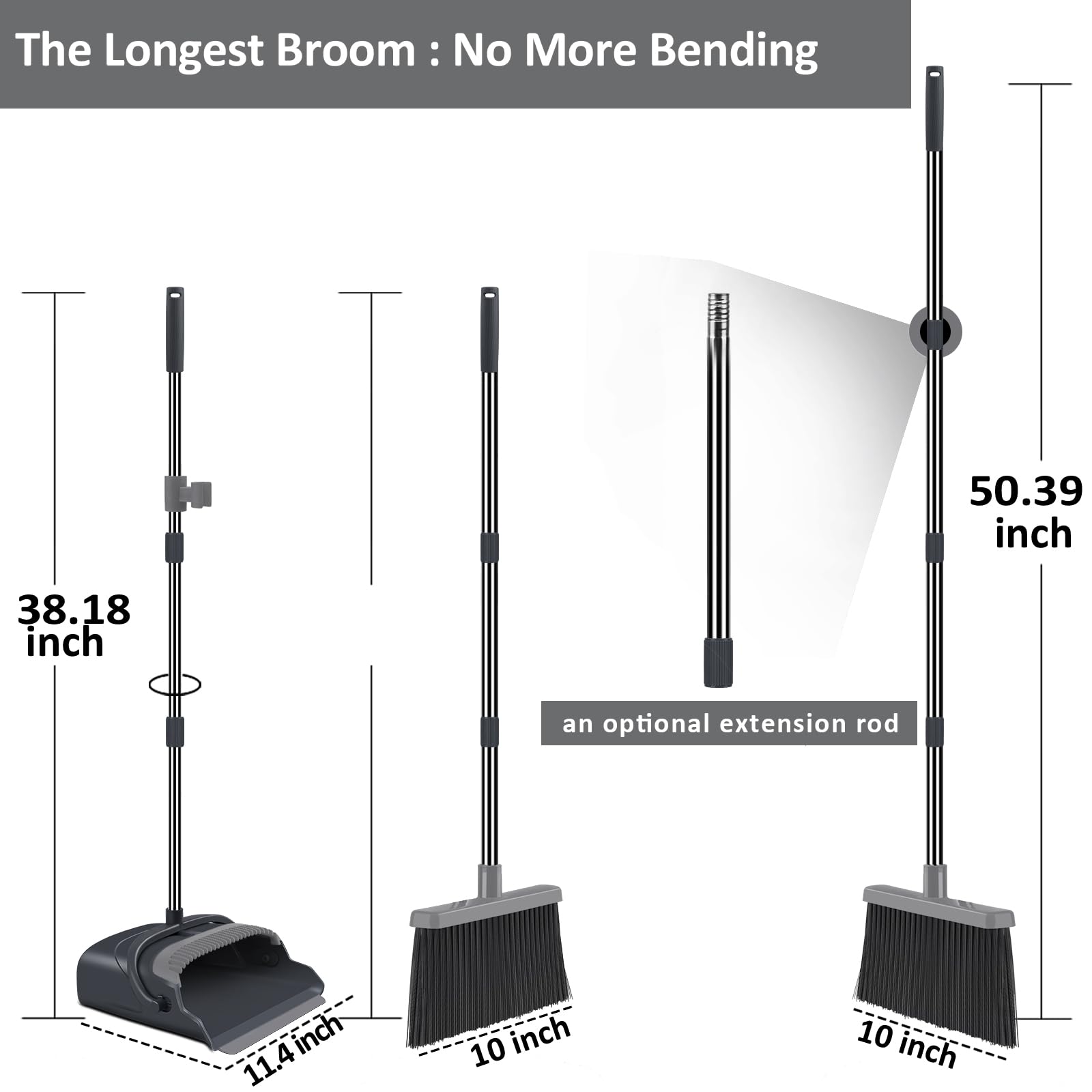Broom and Dustpan Set for Home