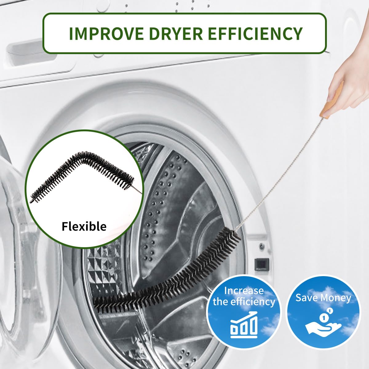 2 Pack Refrigerator Coil Cleaning Brush