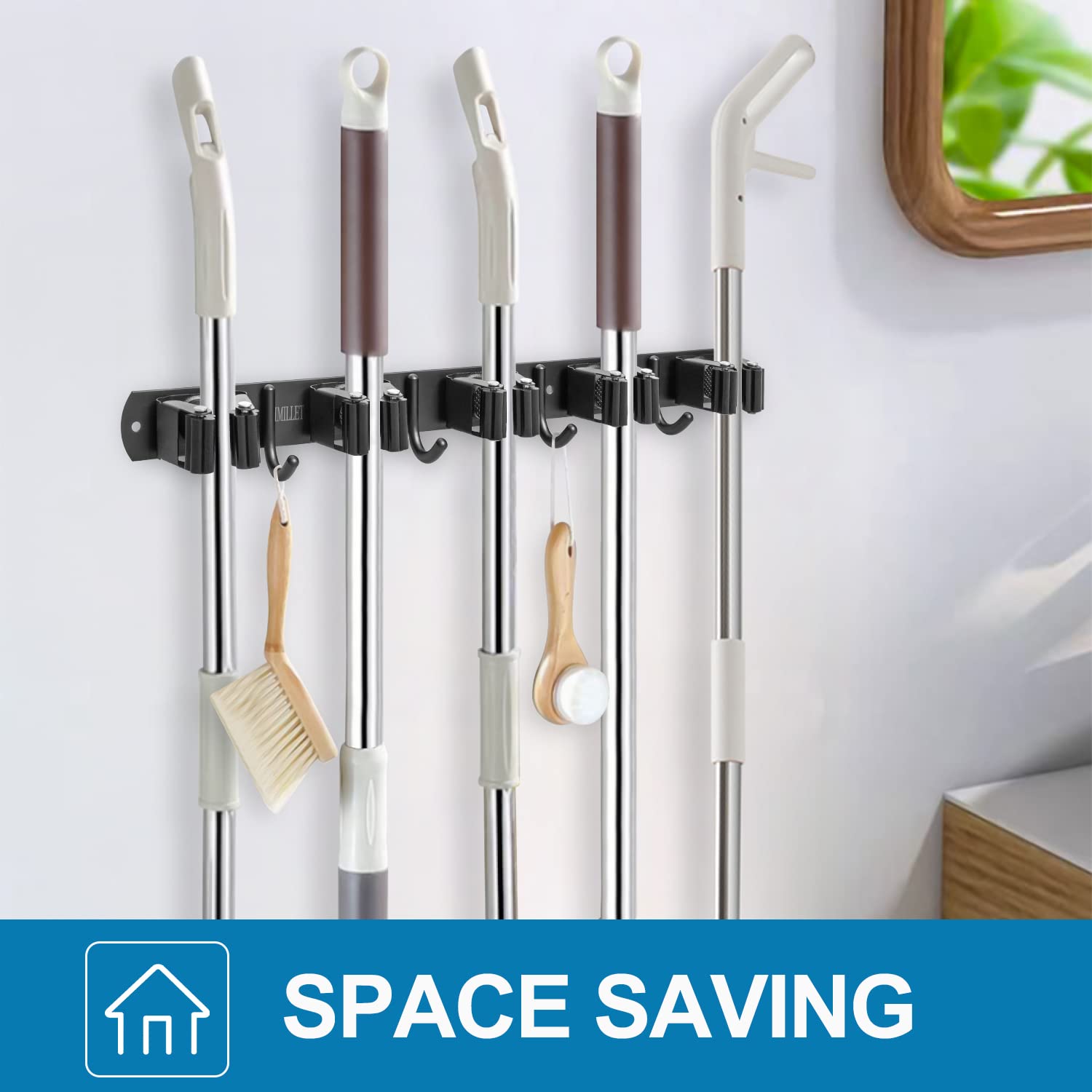 Broom Holder Wall Mount