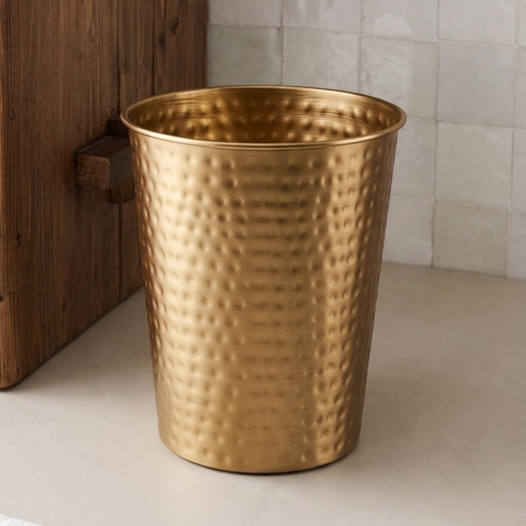 Metal Bathroom Trash Can