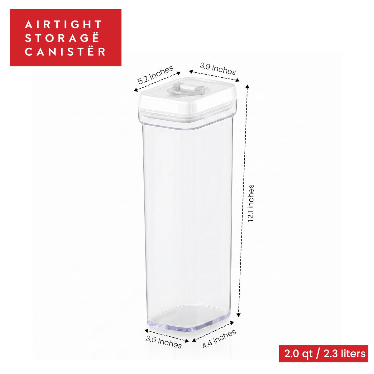 Pasta Storage Containers for Pantry (2 Count)
